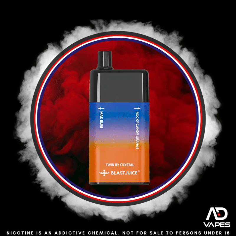 Blast Juice 9000 35mg Mad Blue & Rocky Candy Orange Dual Flavour