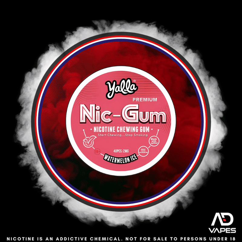 Yalla Nicotine Gum 2mg Watermelon Ice 40 Pack