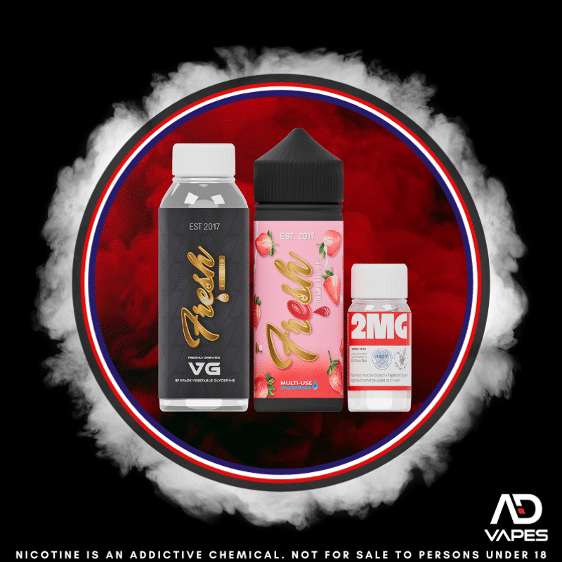 Fresh Strawberry Pops 2mg 120ml Longfill Kit