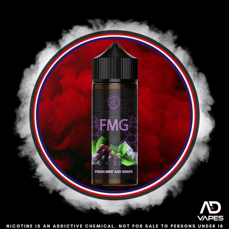 The Hidden Cloud FMG Fresh Mint and Grape 120ml Flavour Shot