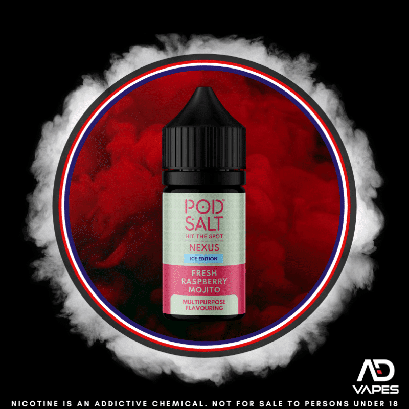 Pod Salt Nexus Ice Edition Fresh Raspberry Mojito 30ml Flavour Shot