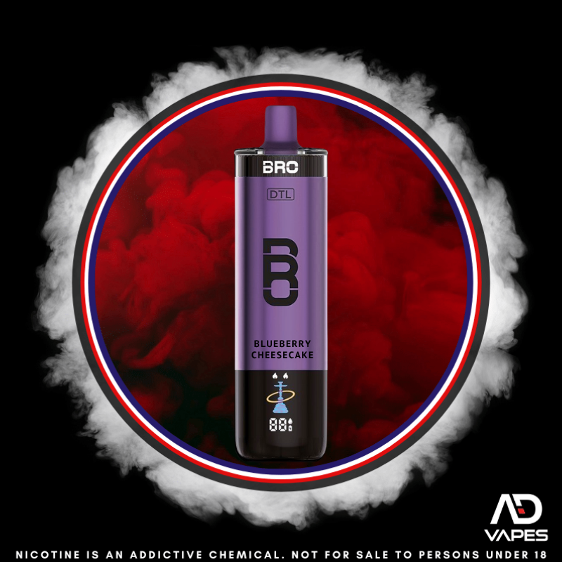 Bro Vapes Hookah DTL 40K 5mg Blueberry Cheesecake