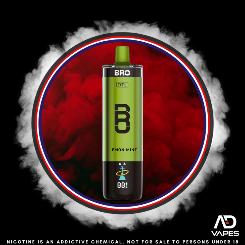 Bro Vapes Hookah DTL 40K 5mg Lemon Mint