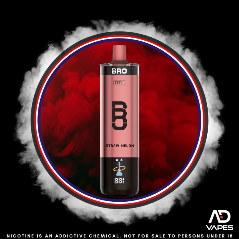 Bro Vapes Hookah DTL 40K 5mg Straw Melon