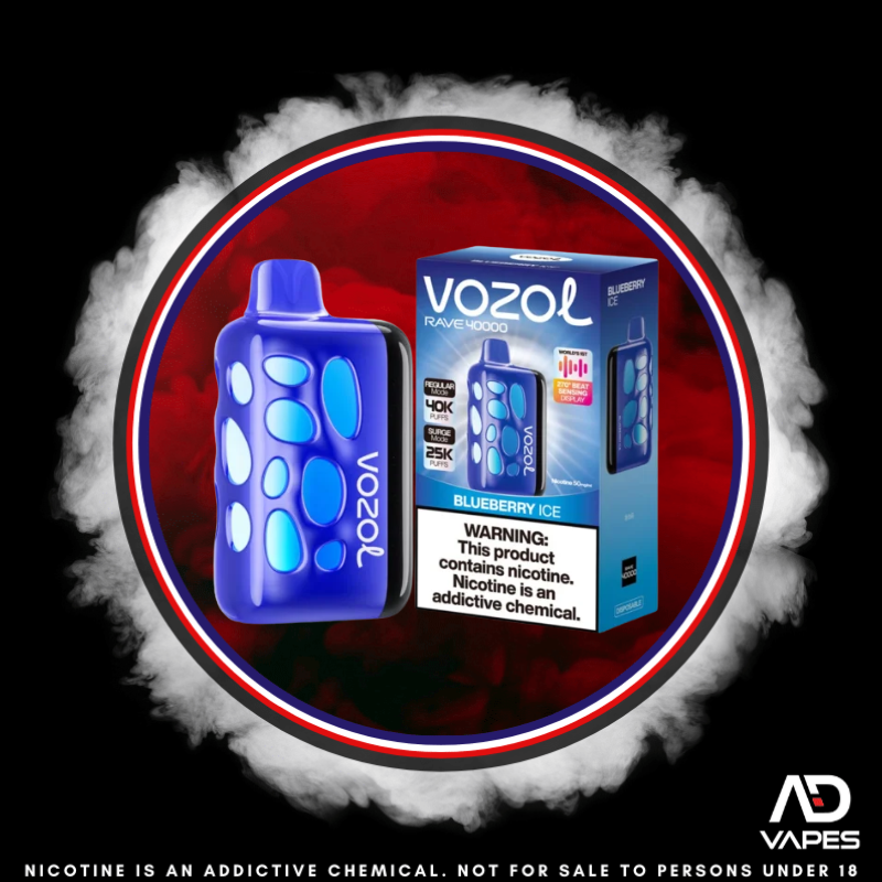 Vozol Rave 40K 50mg Blueberry Ice