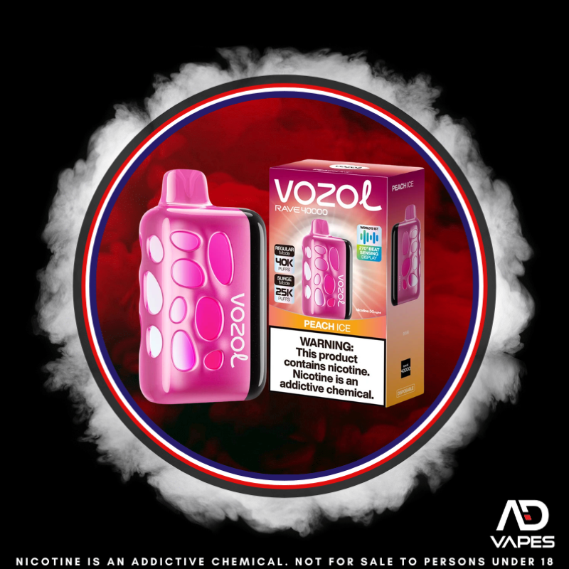 Vozol Rave 40K 50mg Peach Ice