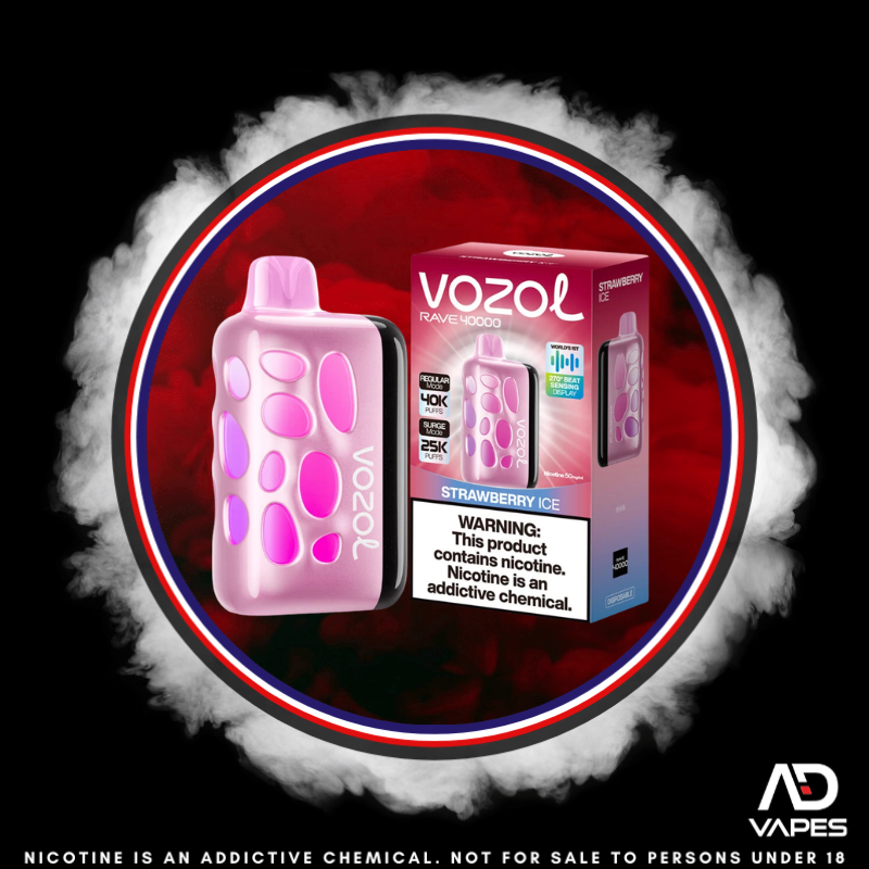 Vozol Rave 40K 50mg Strawberry Ice
